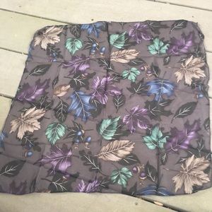100% Silk Scarf Leaves and Acorns